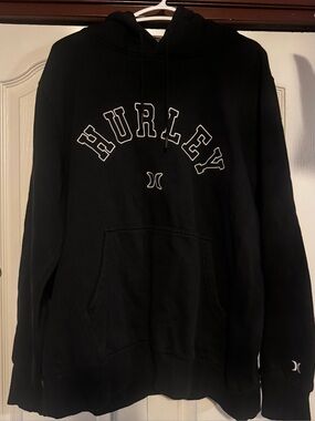 Hurley Black Embroidered Hoodie